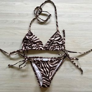 Lisa Losano animal print bikini sz M